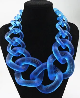 TEEK - Big Acrylic Chunk Chain Necklace