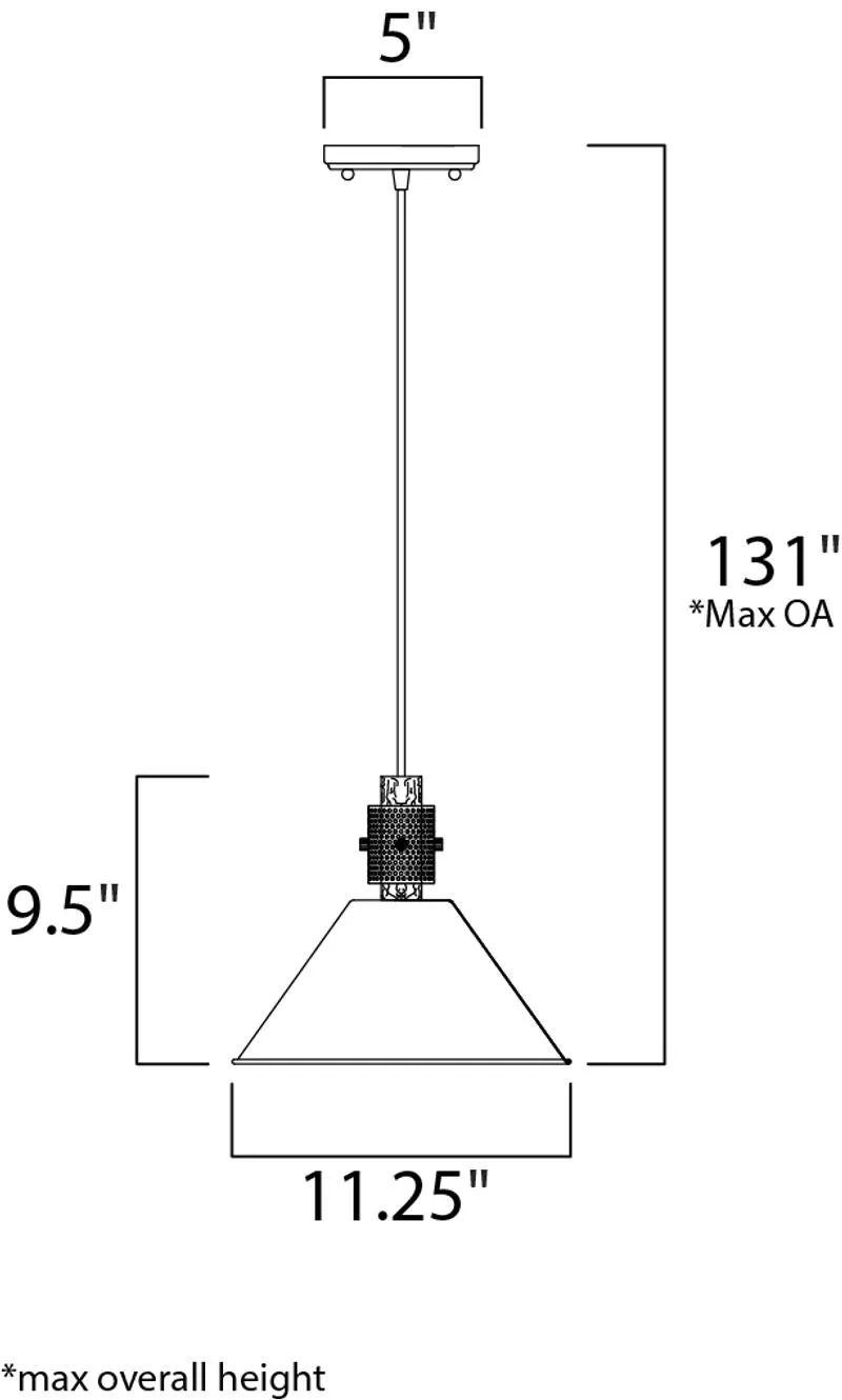 Tucson Single Light Pendant in Oil Rubbed Bronze and Weathered Wood