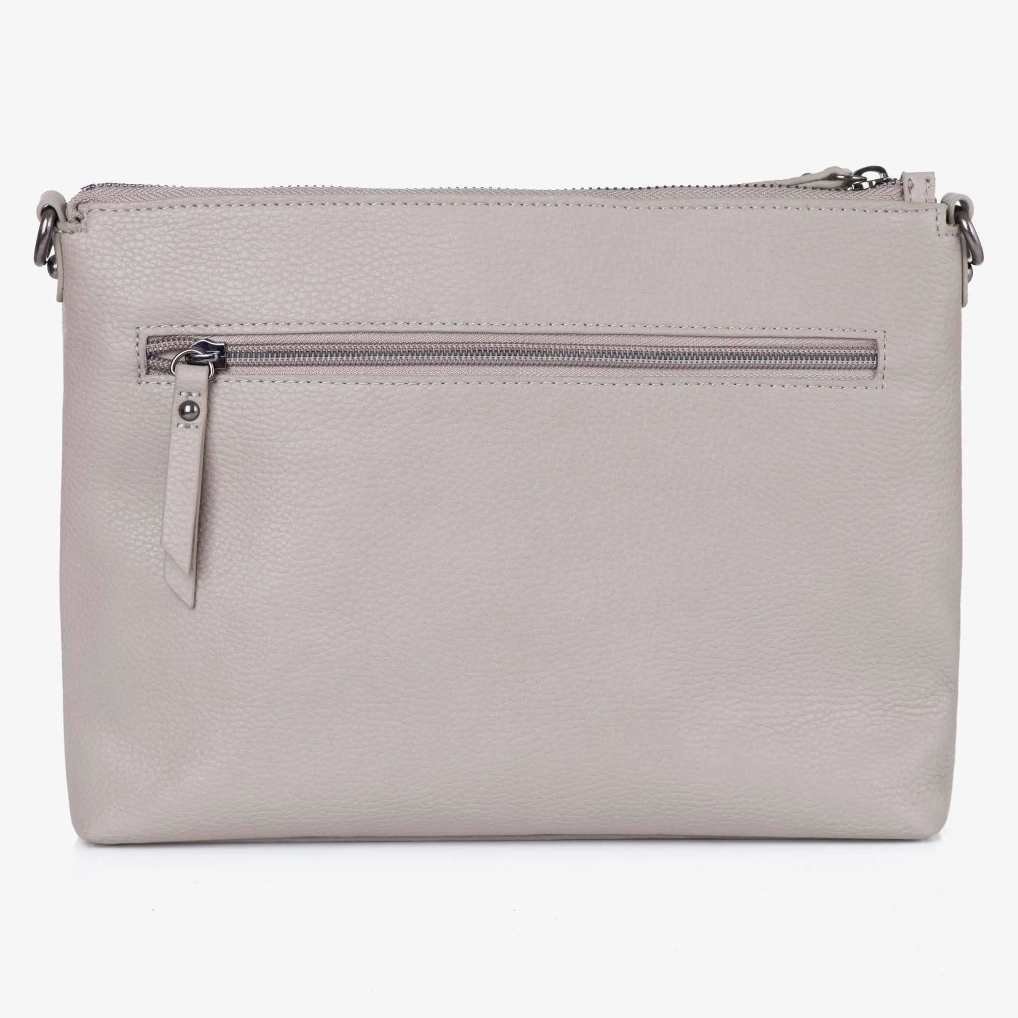 Vegan Leather Everyday Crossbody Bag - Barcelona Grey - Outlet