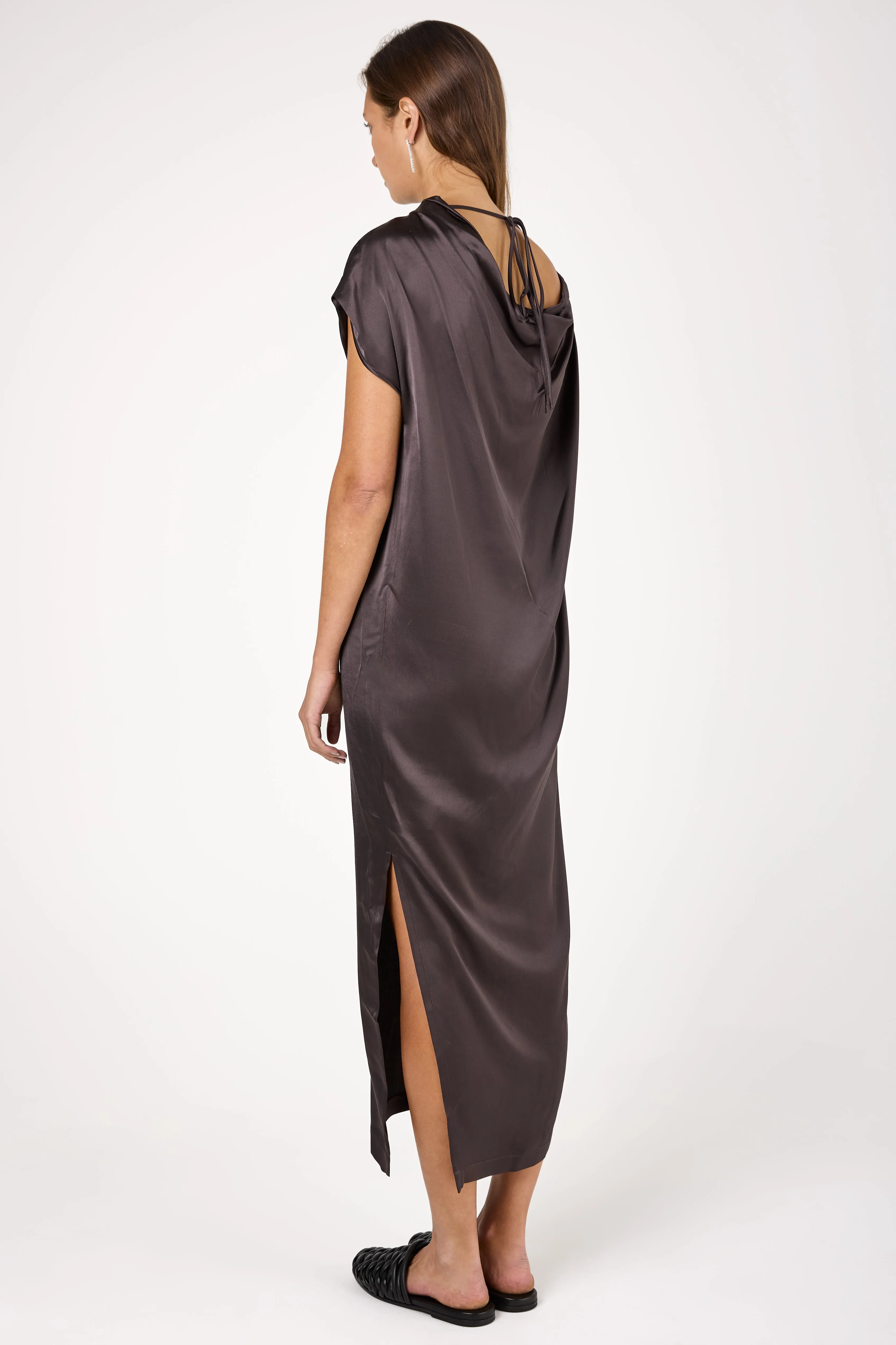 Viscose Midi Dress in Prugna