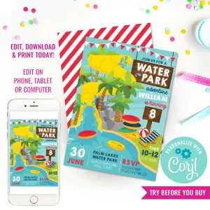 Waterpark Party Invitation | Pool Party Fun